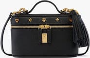 MCM Mini Pina Vanity Case in Studded Calfskin