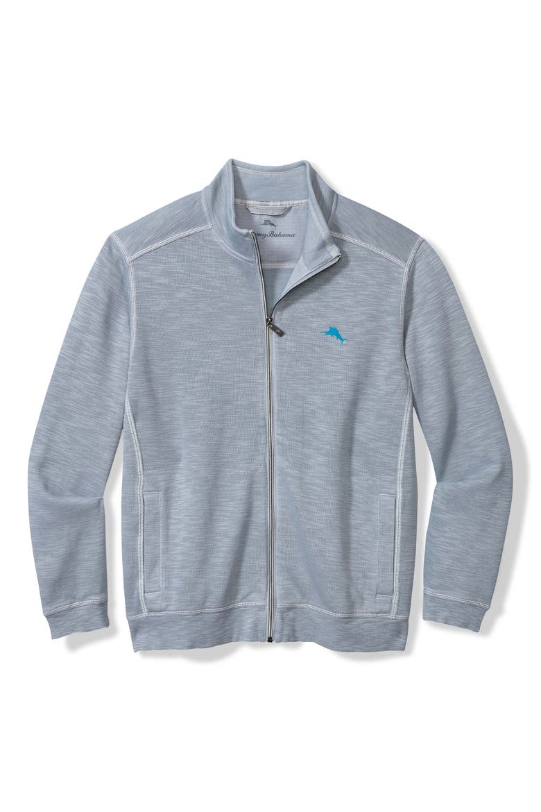 Tobago Bay Slub Rib Zip Front Jacket, Alternate, color, ICED SLATE