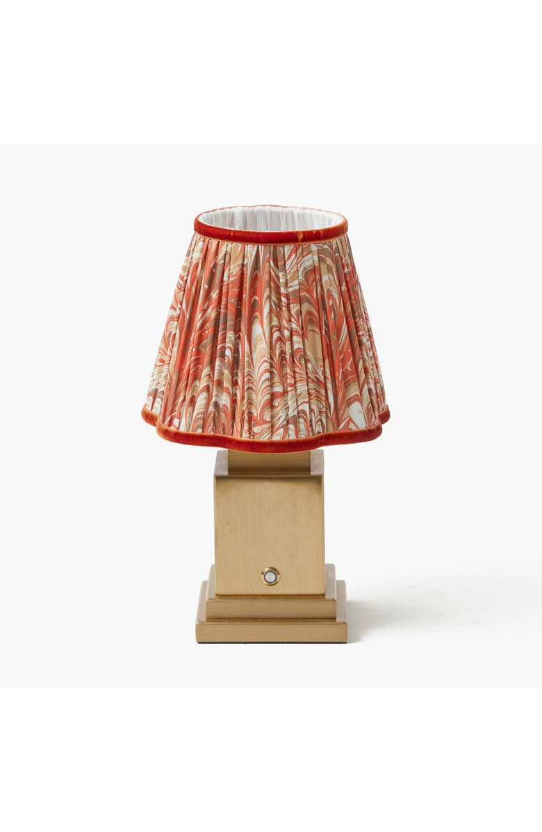 Mrs. Alice Orange Marbled Lampshade, Alternate, color, Orange