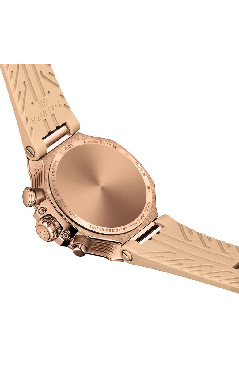 Tissot T-Race Chronograph Silicone Strap Watch, 38mm, Alternate, color,