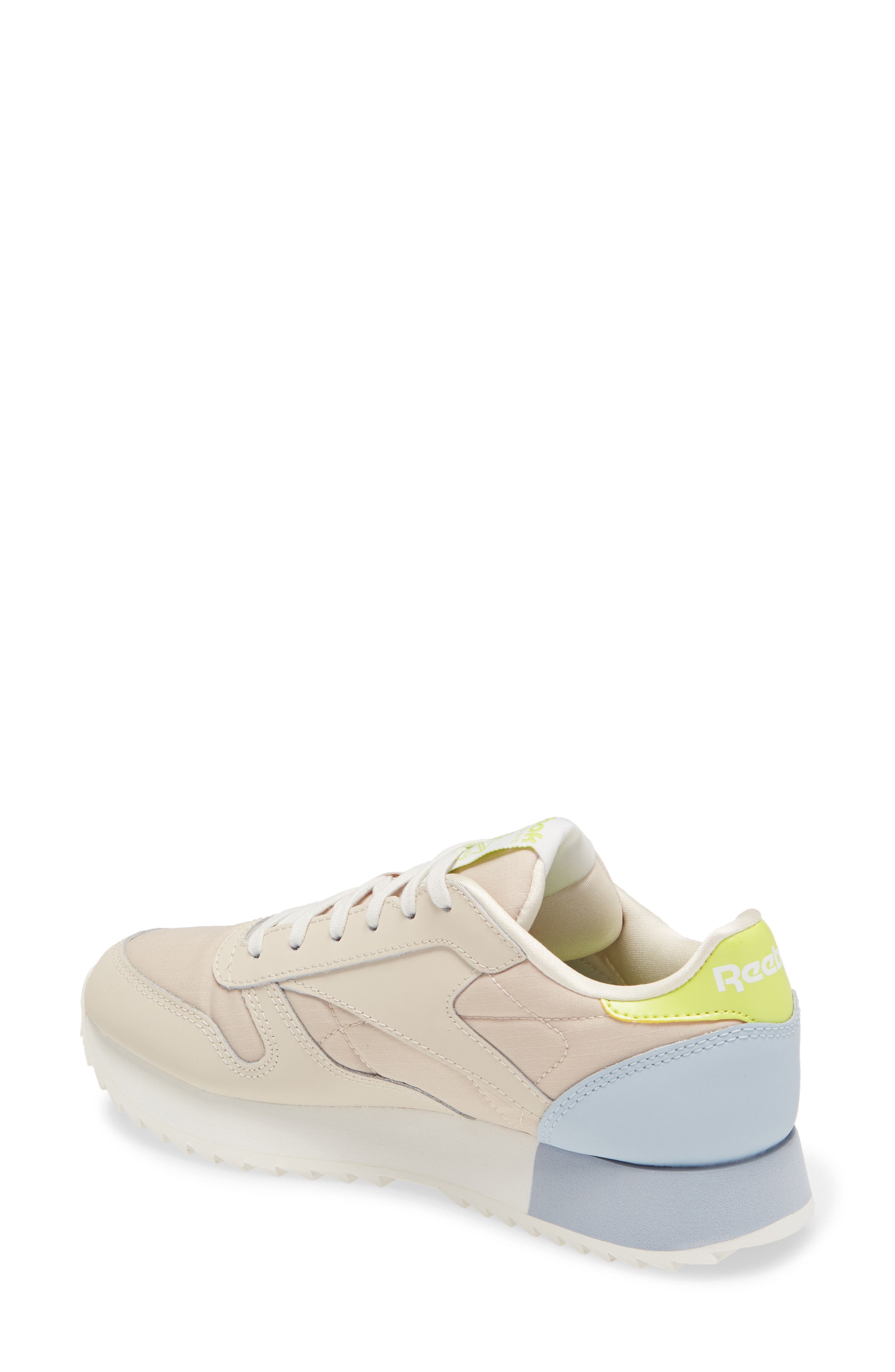 Classic Leather Sneaker, Alternate, color, BEIGE/ GREY/ CHALK