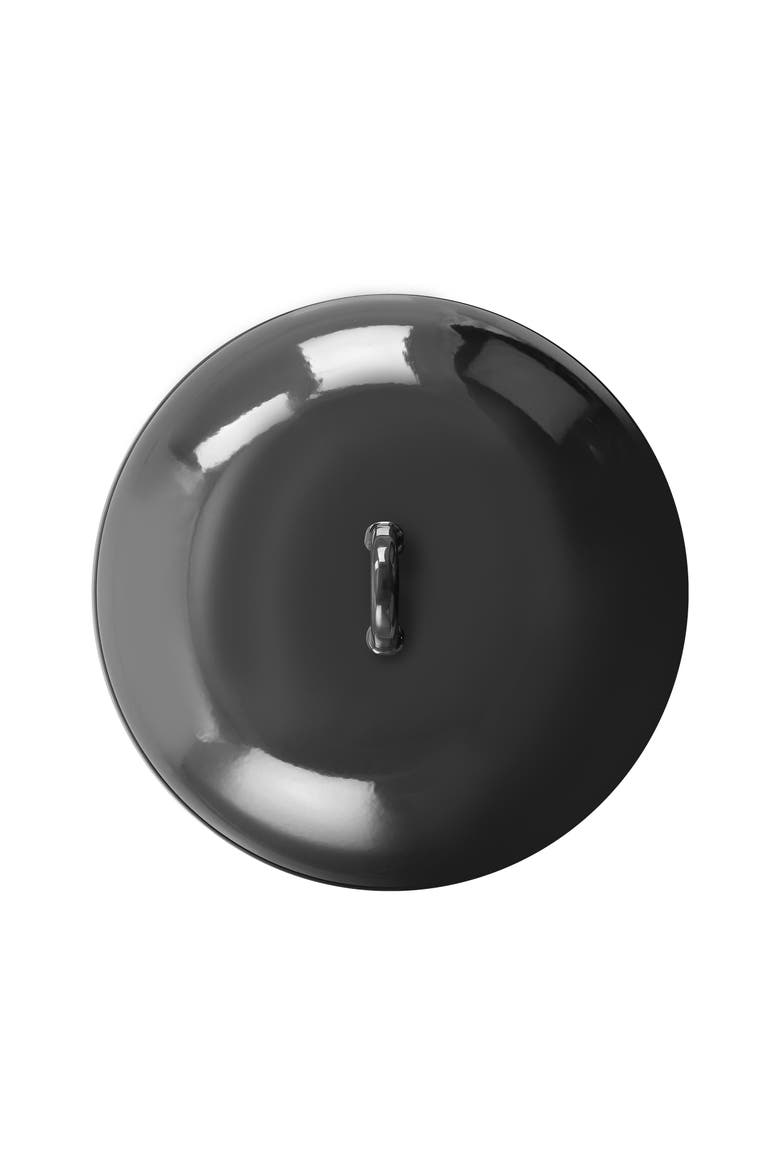 5 Quart Gray Enamel on Steel Braiser Pan with Lid, Alternate, color, Black