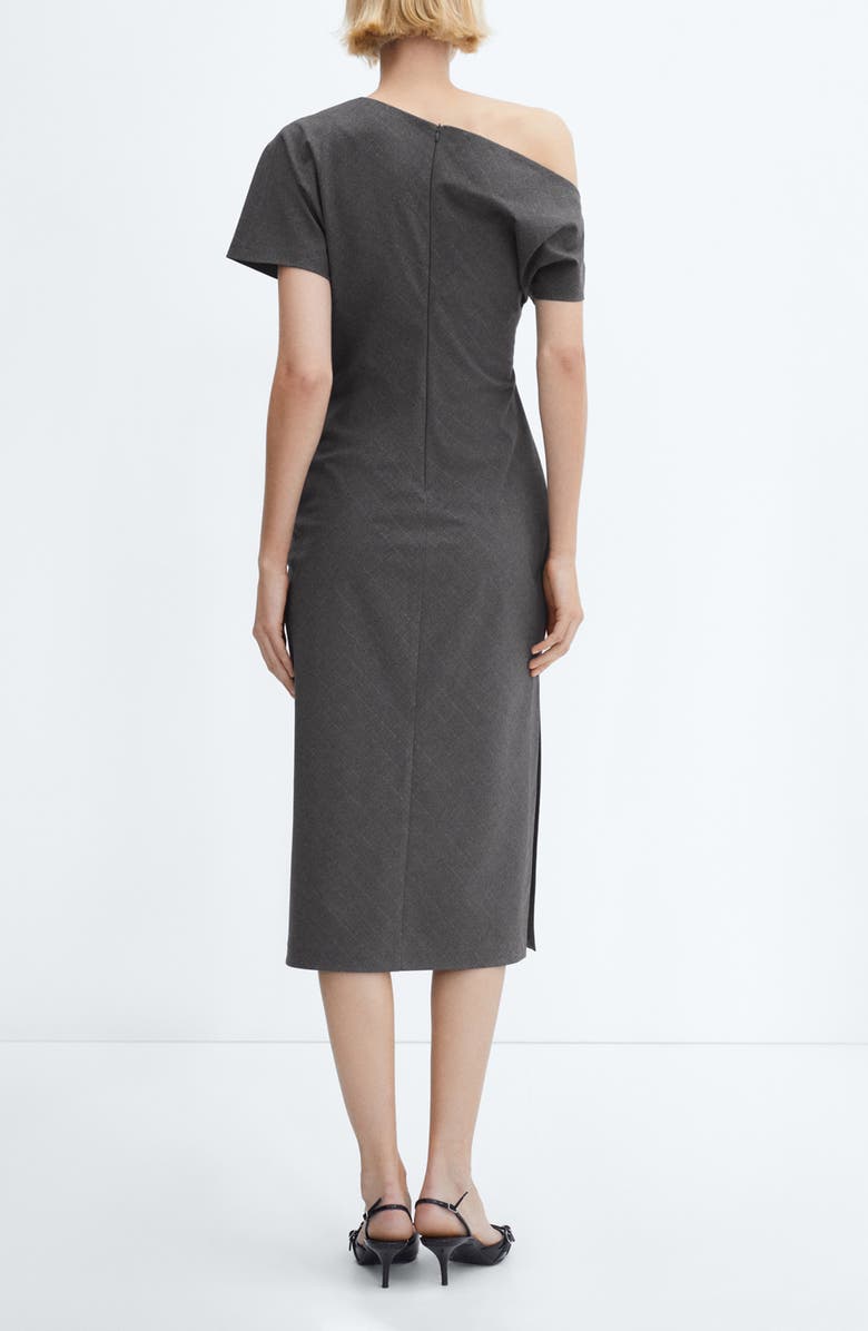 MANGO Asymmetric One-Shoulder Dress, Alternate, color, 