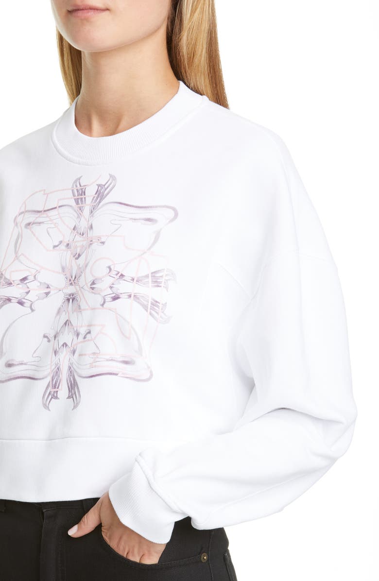 Givenchy Logo Crop Sweatshirt, Alternate, color, 