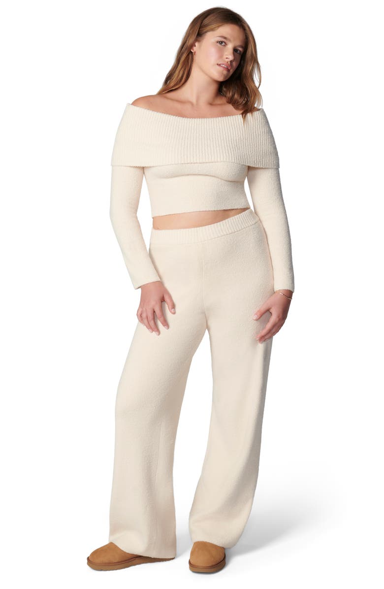 Florence by Mills Lounge Wide Leg Sweater Pant, Alternate, color, Whitecap Grey