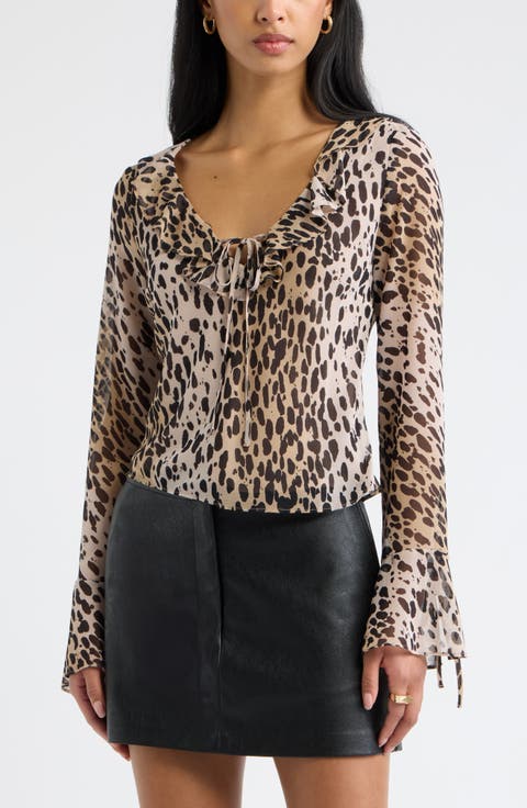 Ruffle Chiffon Top