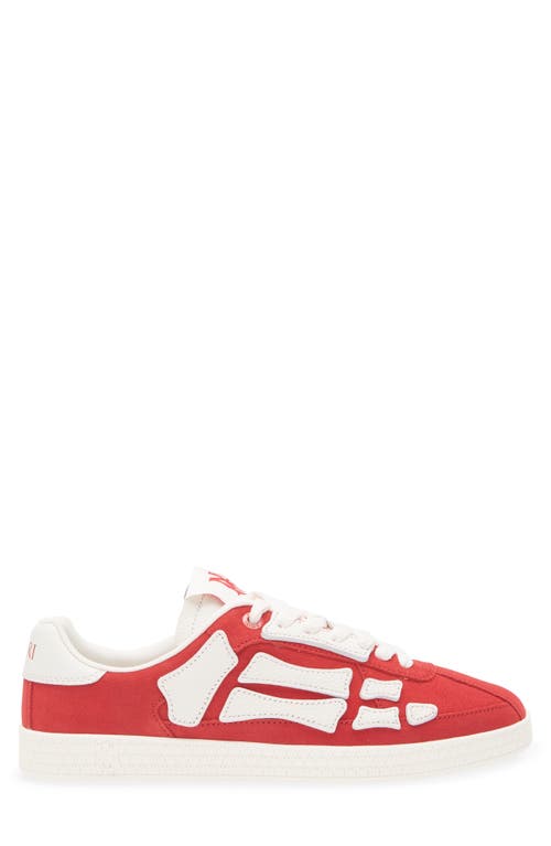 Amiri Pacific Bones Suede Sneaker In Red
