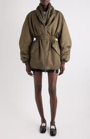 Givenchy Zip Shawl Collar Long Bomber Jacket