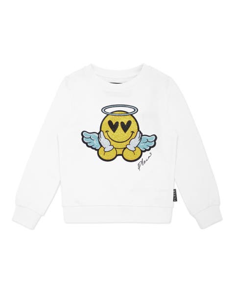 Sweatshirt Round Neck Ls Smile Girl