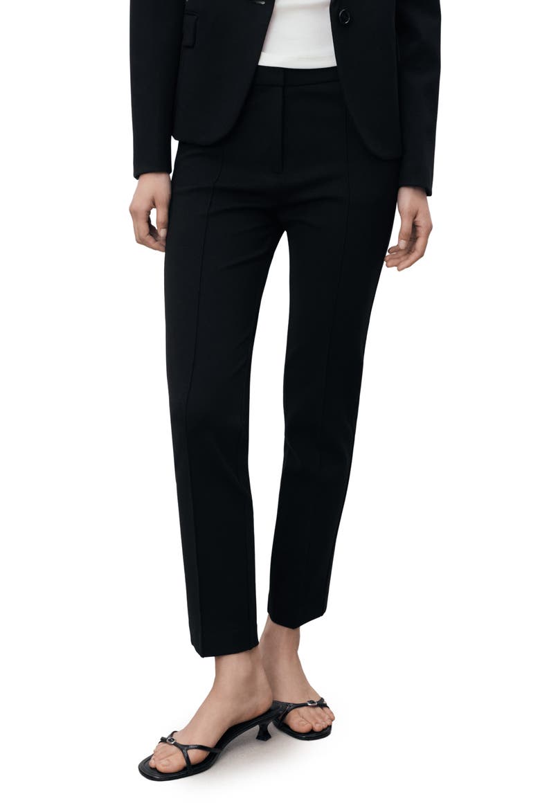Straight Leg Pants, Main, color, BLACK