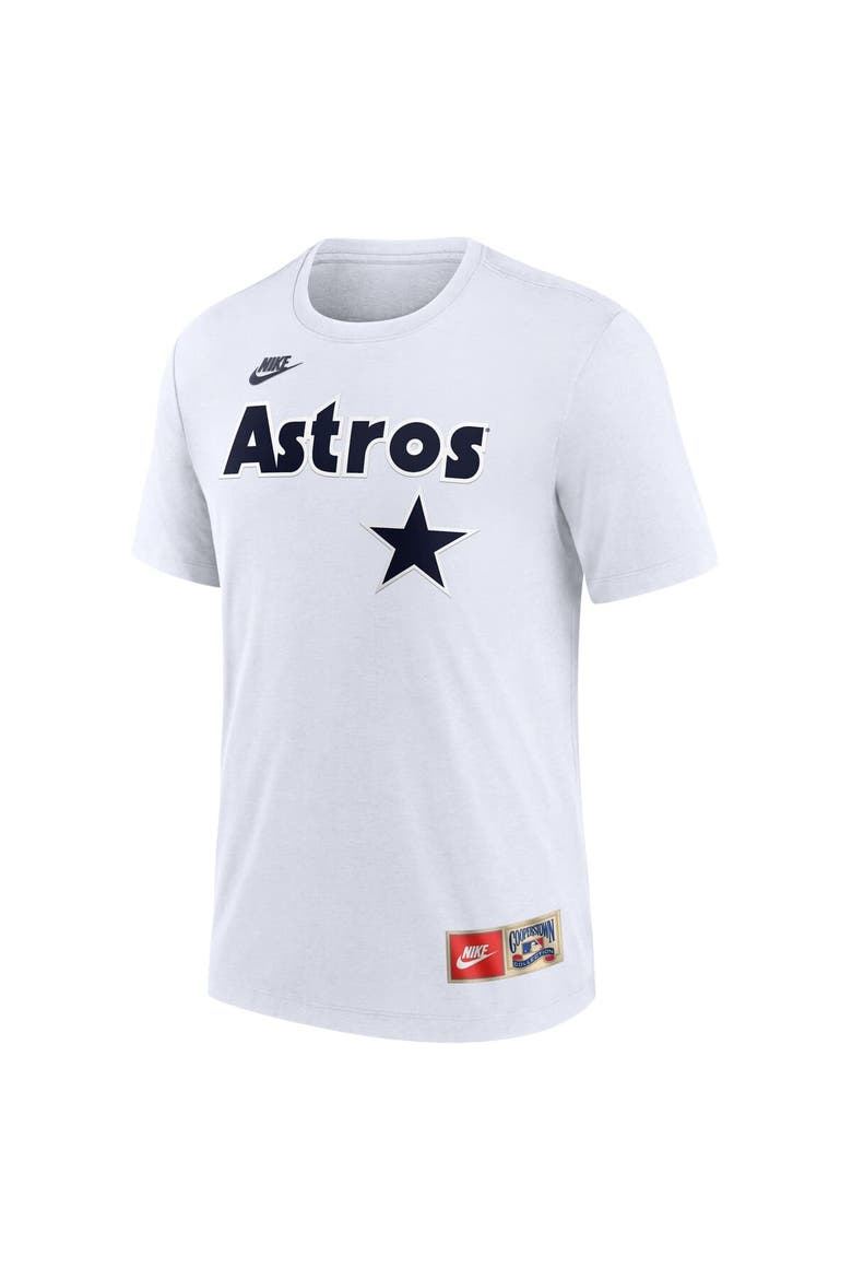Men's Nike Nolan Ryan White Houston Astros Cooperstown Collection Name & Number Tri-Blend T-Shirt, Alternate, color, White