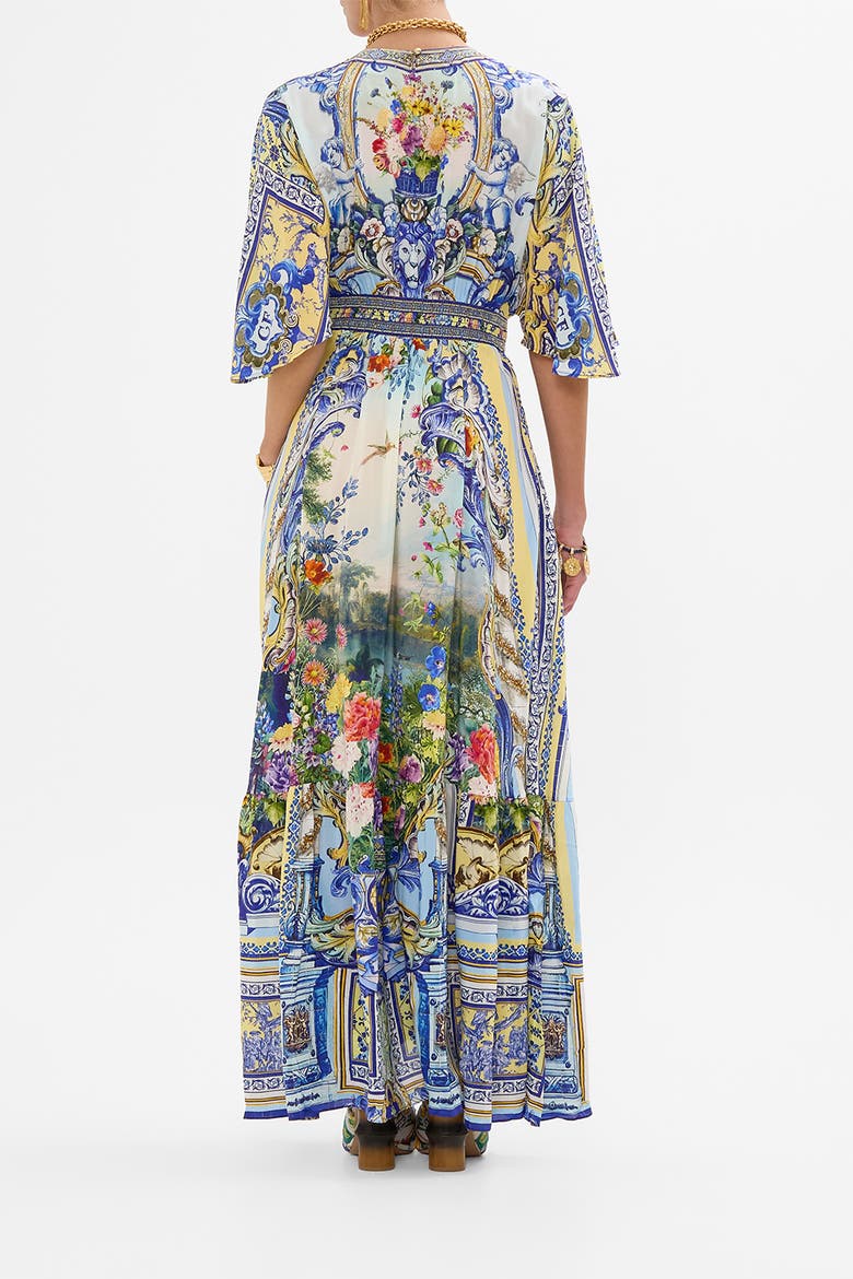 Waisted Dress With Hem Ruffle Wall To Wall Wonders, Alternate, color, Wall To Wall Wonders