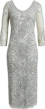 Pisarro Nights Sequin & Beaded Cocktail Sheath Dress