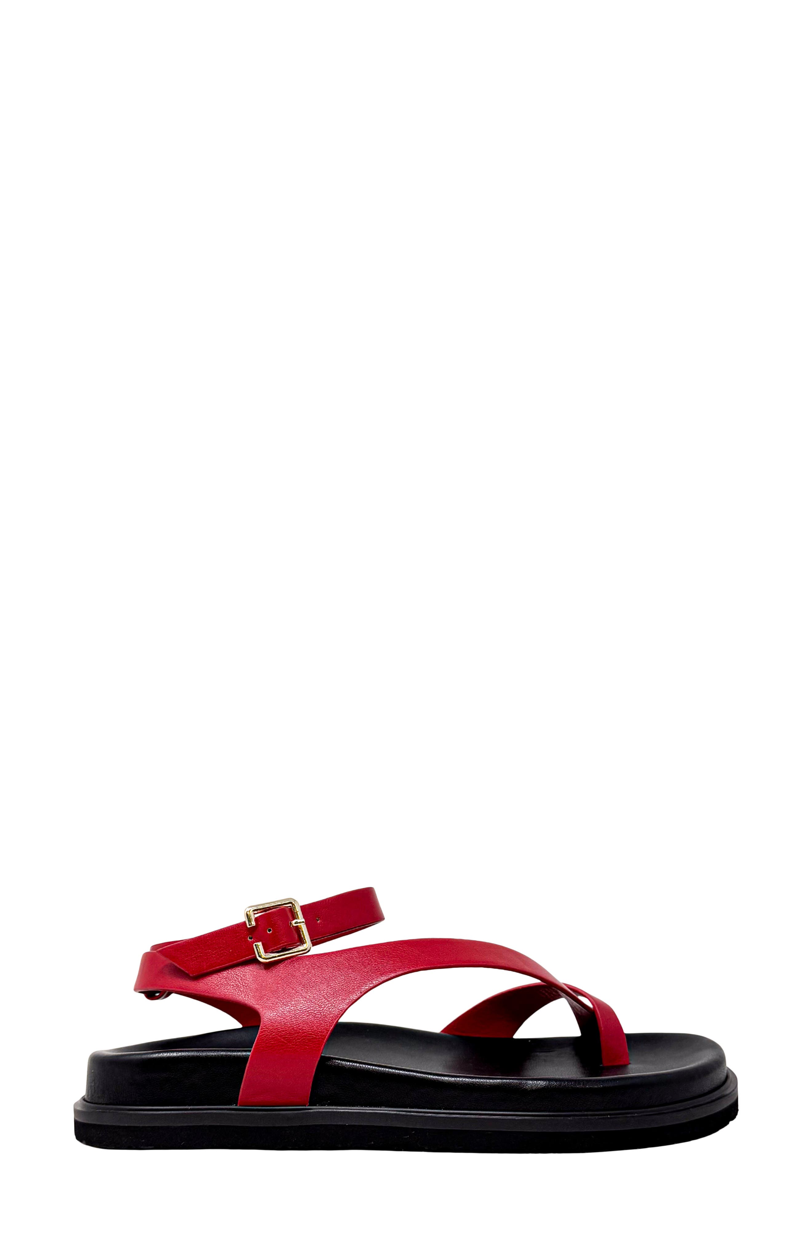 Berry Ankle Strap Sandal, Alternate, color, RED
