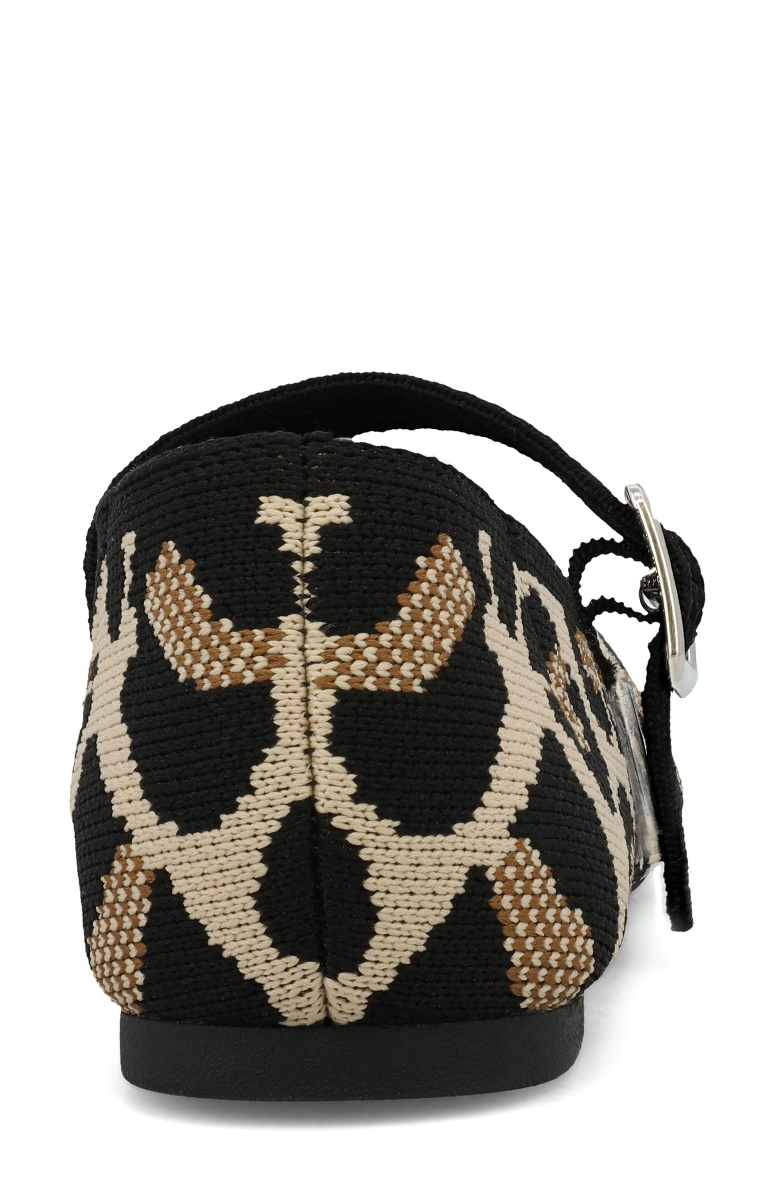 Brita-C Knit Mary Jane Flat, Alternate, color, LEOPARD PRINT