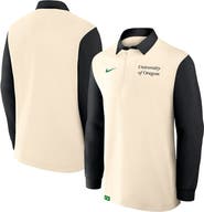 Nike Men's Nike Cream/Black Oregon Ducks Rugby Long Sleeve Shirt