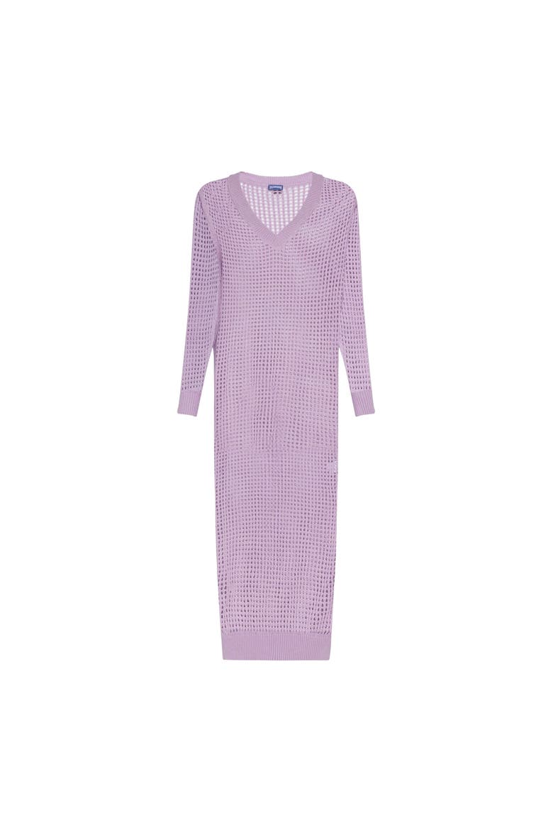 Women Crochet T-shirt Dress Solid, Main, color, Flower