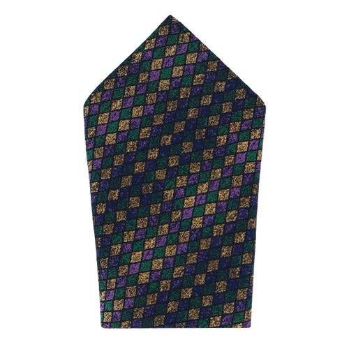 Trafalgar Carnival Diamond Multi-colored Novelty Silk Pocket Square In Multiple