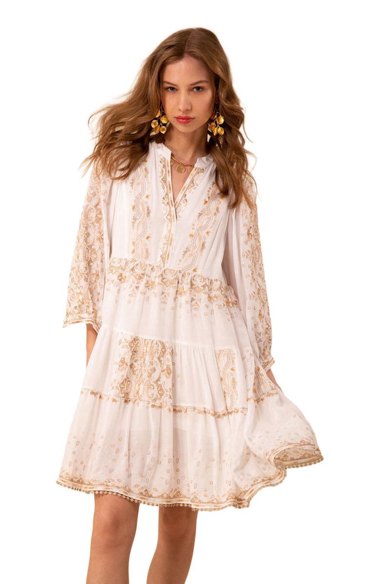 Hale Bob Emery Embroidered Dress, Alternate, color, 