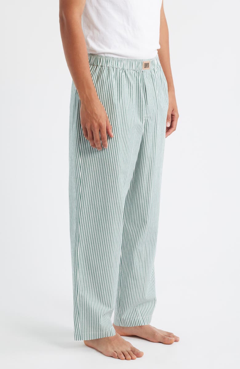 Lunya Airy Cotton Pajama Pants, Alternate, color, Over Stripe