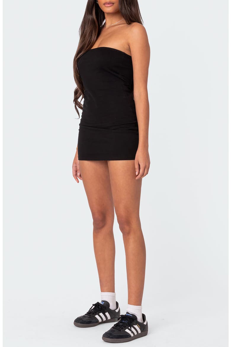Gemma Strapless Minidress, Alternate, color, BLACK