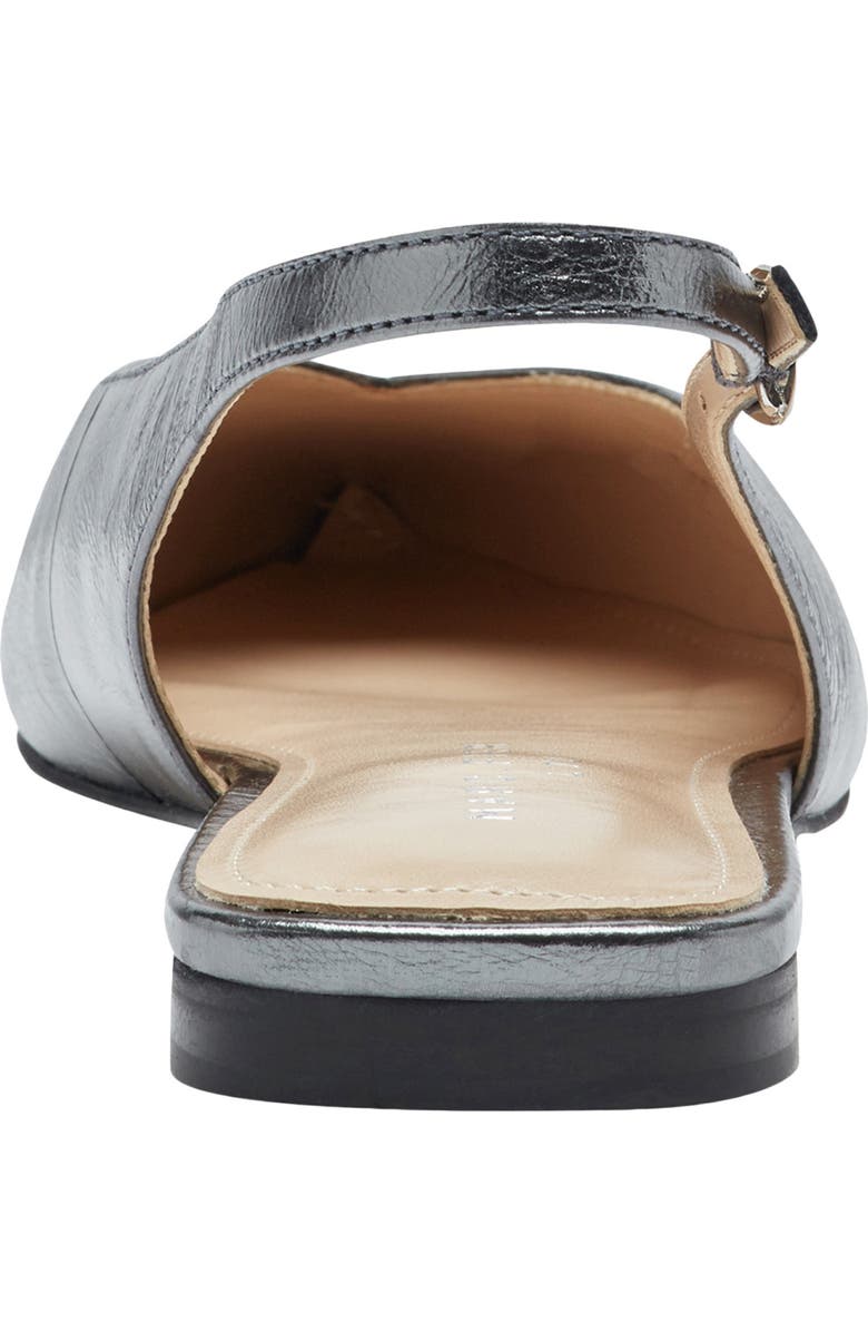 Marc Fisher LTD Gabra Pointed Toe Slingback Flat, Alternate, color, Pewter