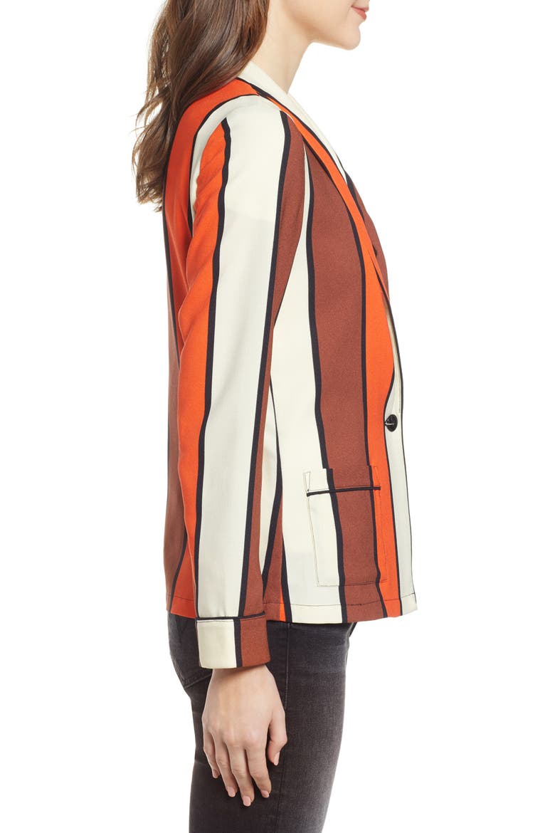 Stripe Drapey Blazer, Alternate, color, COMBO S