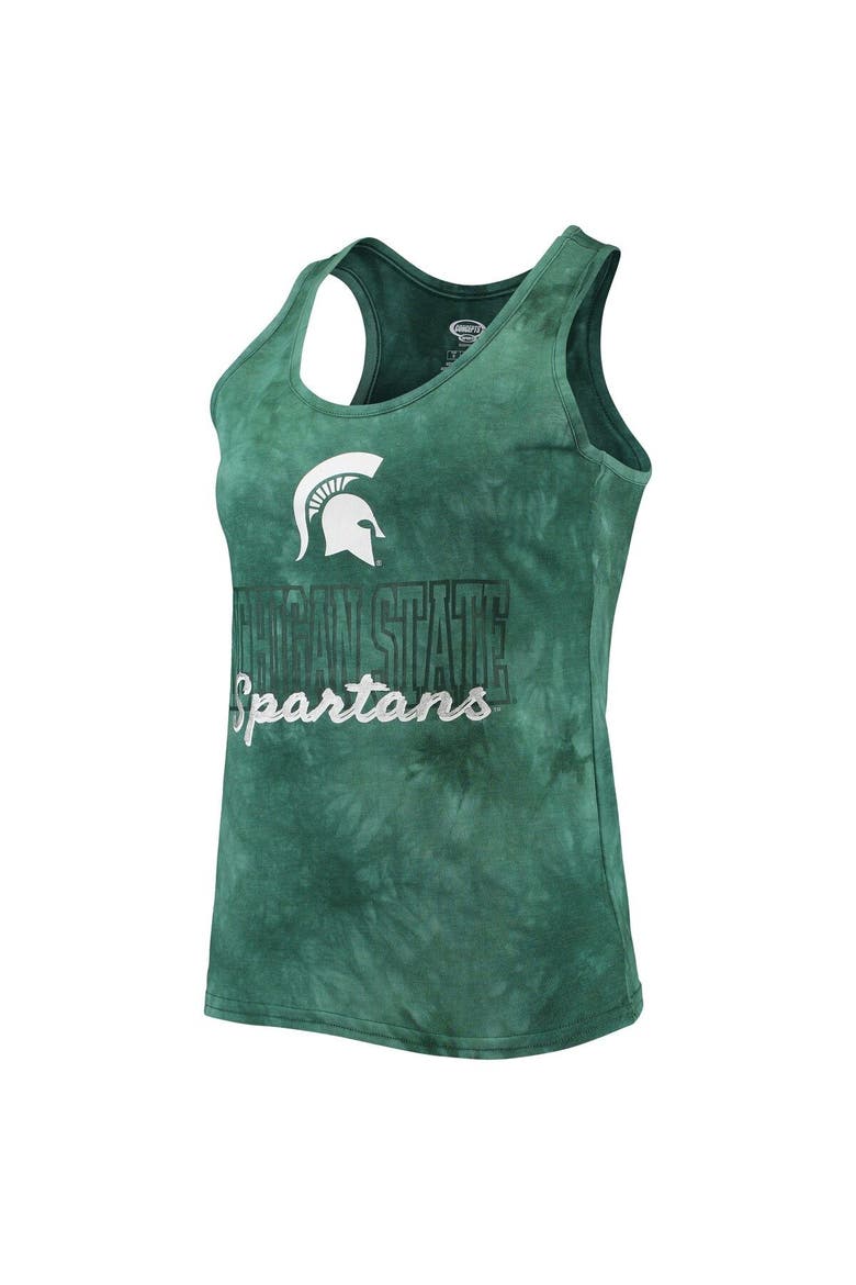 Women's Concepts Sport Green Michigan State Spartans Billboard Tie-Dye Tank Top & Shorts Set, Alternate, color, Green