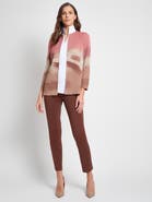 Misook Heritage Landscape Pattern Knit Jacket