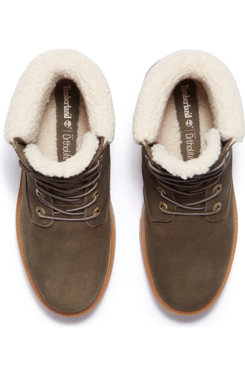 Timberland Stone Street Waterproof Faux Fur Lined Platform Boot, Alternate, color, Dark Brown Full Grain