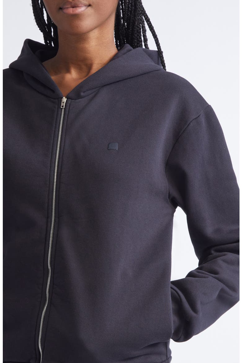 Fupiter Face Patch Fleece Zip Hoodie, Alternate, color, BLACK