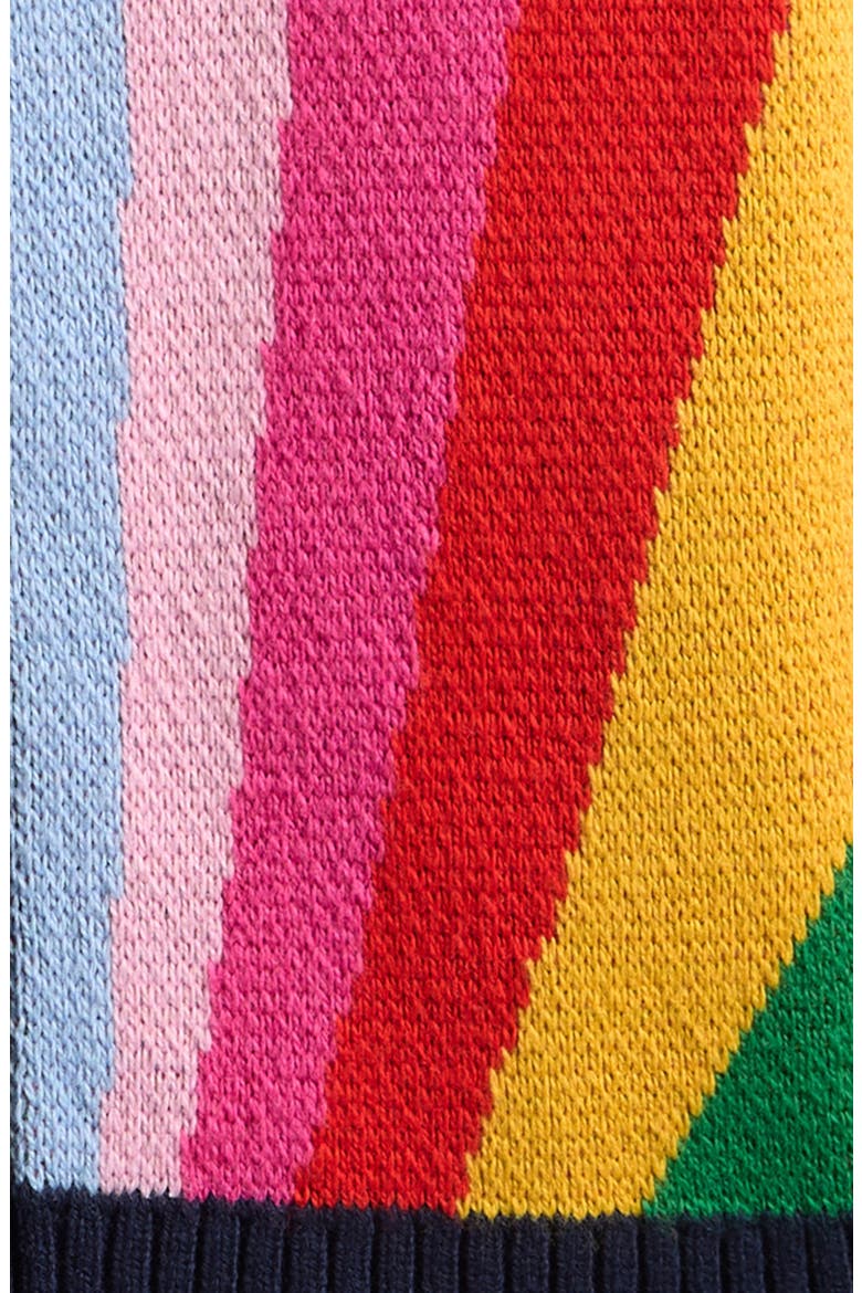 Kids' Rainbow Cotton & Wool Blend Jacquard Cardigan, Alternate, color, MULTI RAINBOW