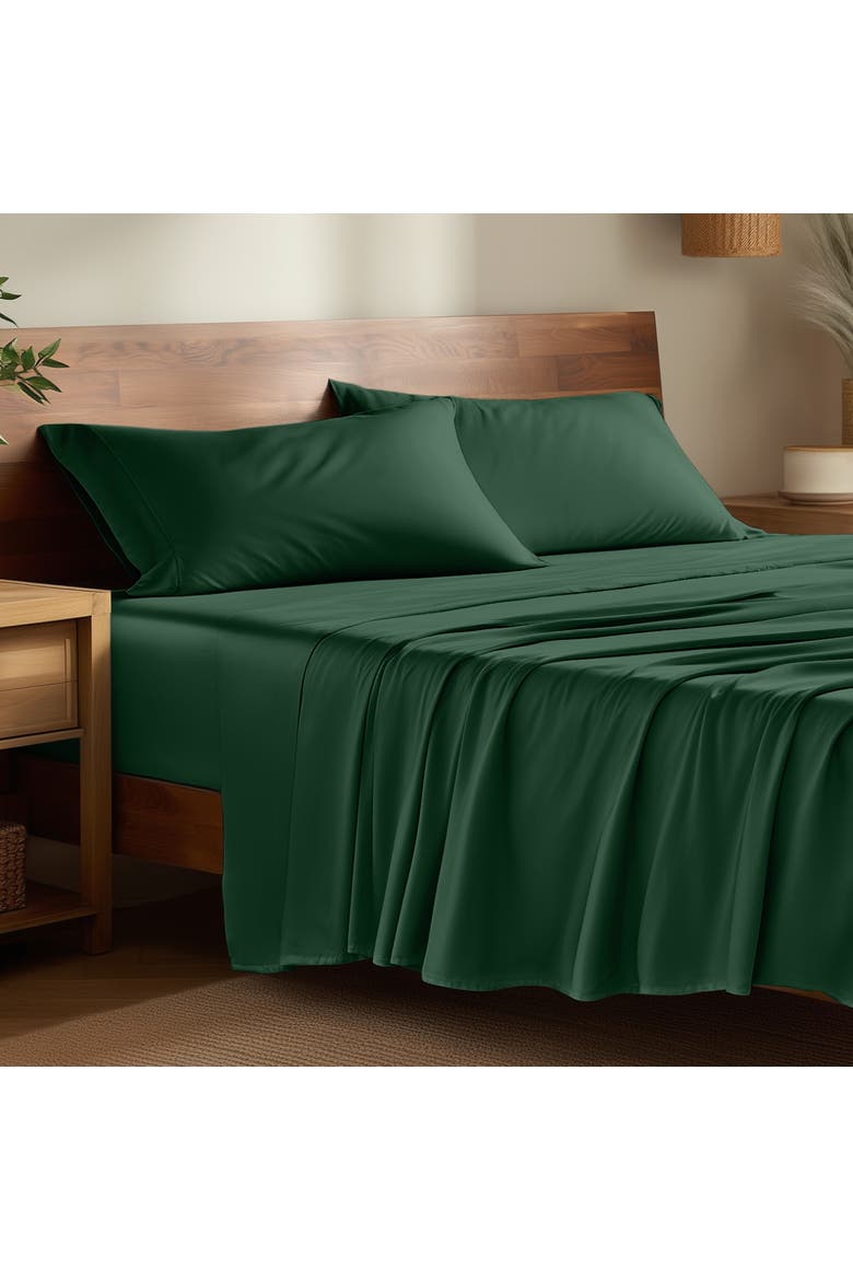 Cooling Rayon Sheet Set, Alternate, color, Forest Green