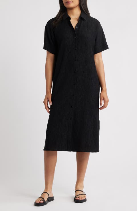 Crinkle Shirtdress