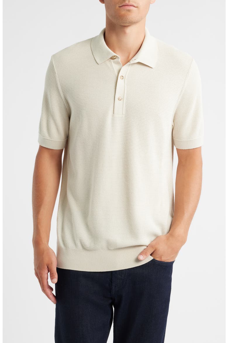 Iannotti Cotton Blend Polo, Main, color, OPEN WHITE