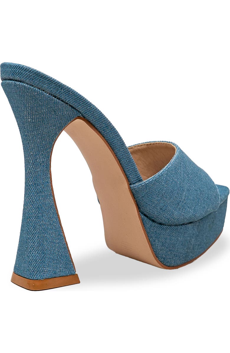 CHASE AND CHLOE Platform Sandal, Alternate, color, Denim
