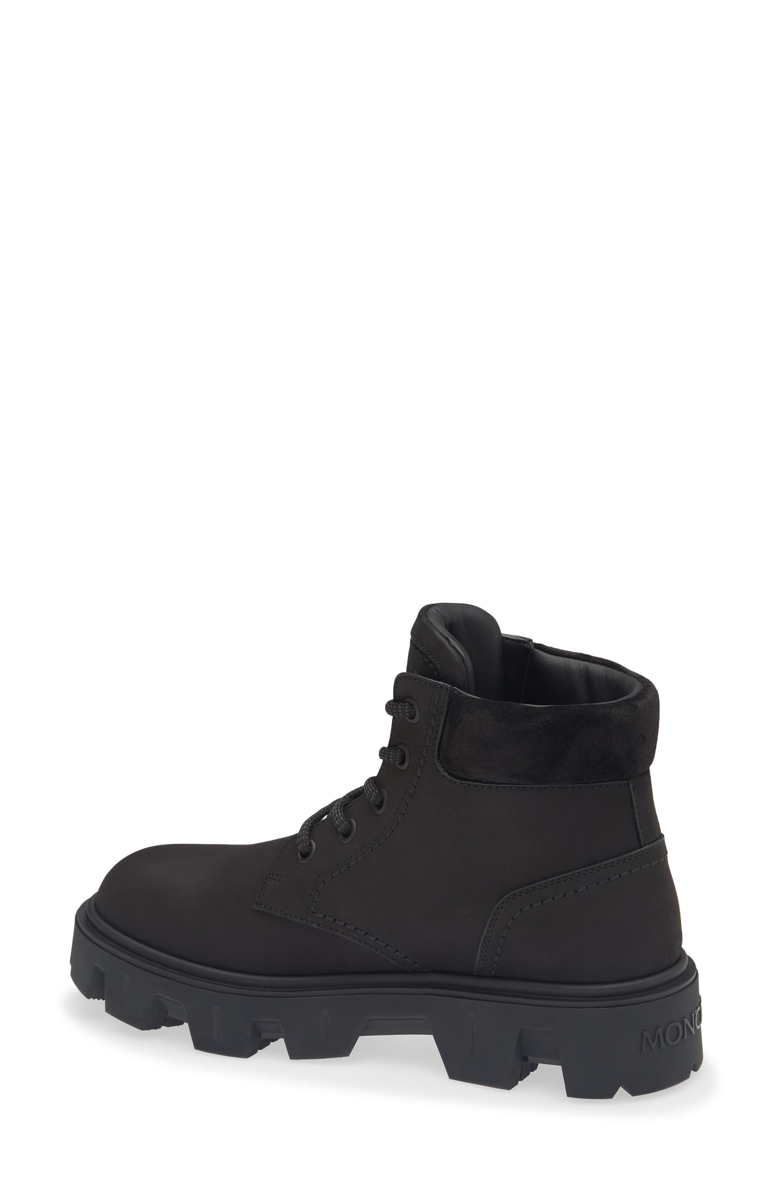 Moncler Peak City Nubuck & Suede Ankle Boot, Alternate, color, Black