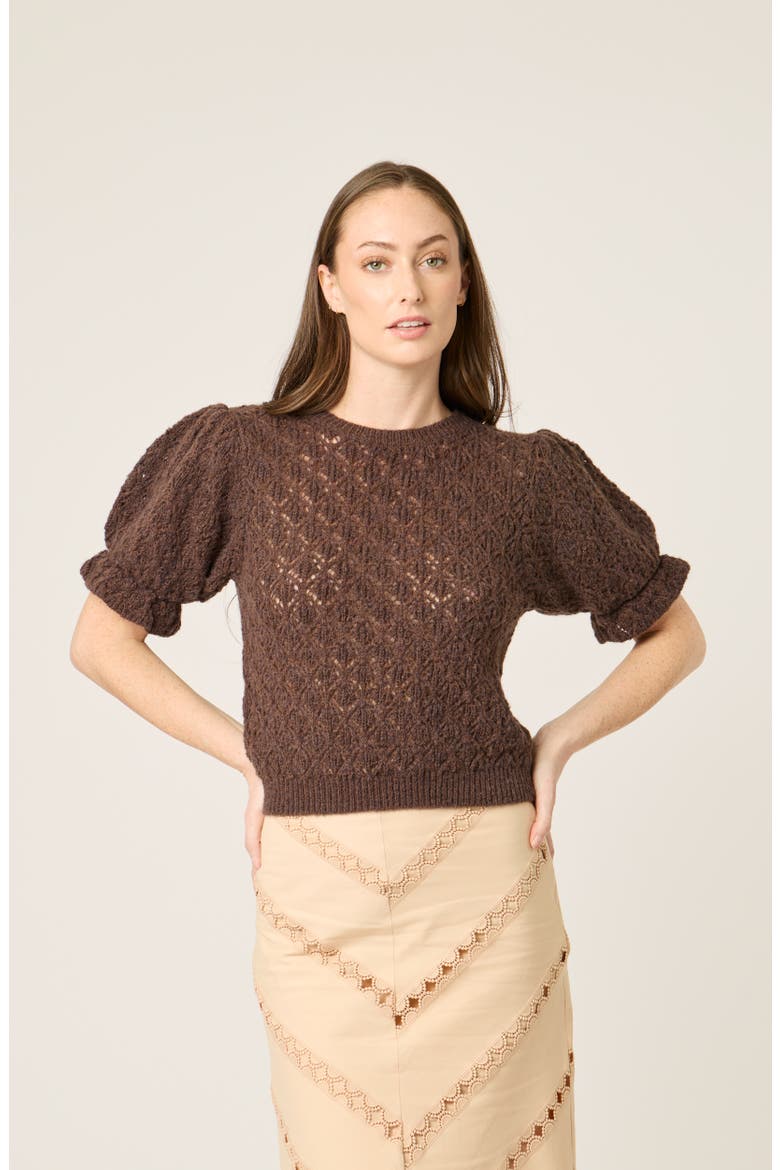 Mel S/S Cardigan, Main, color, Chocolate