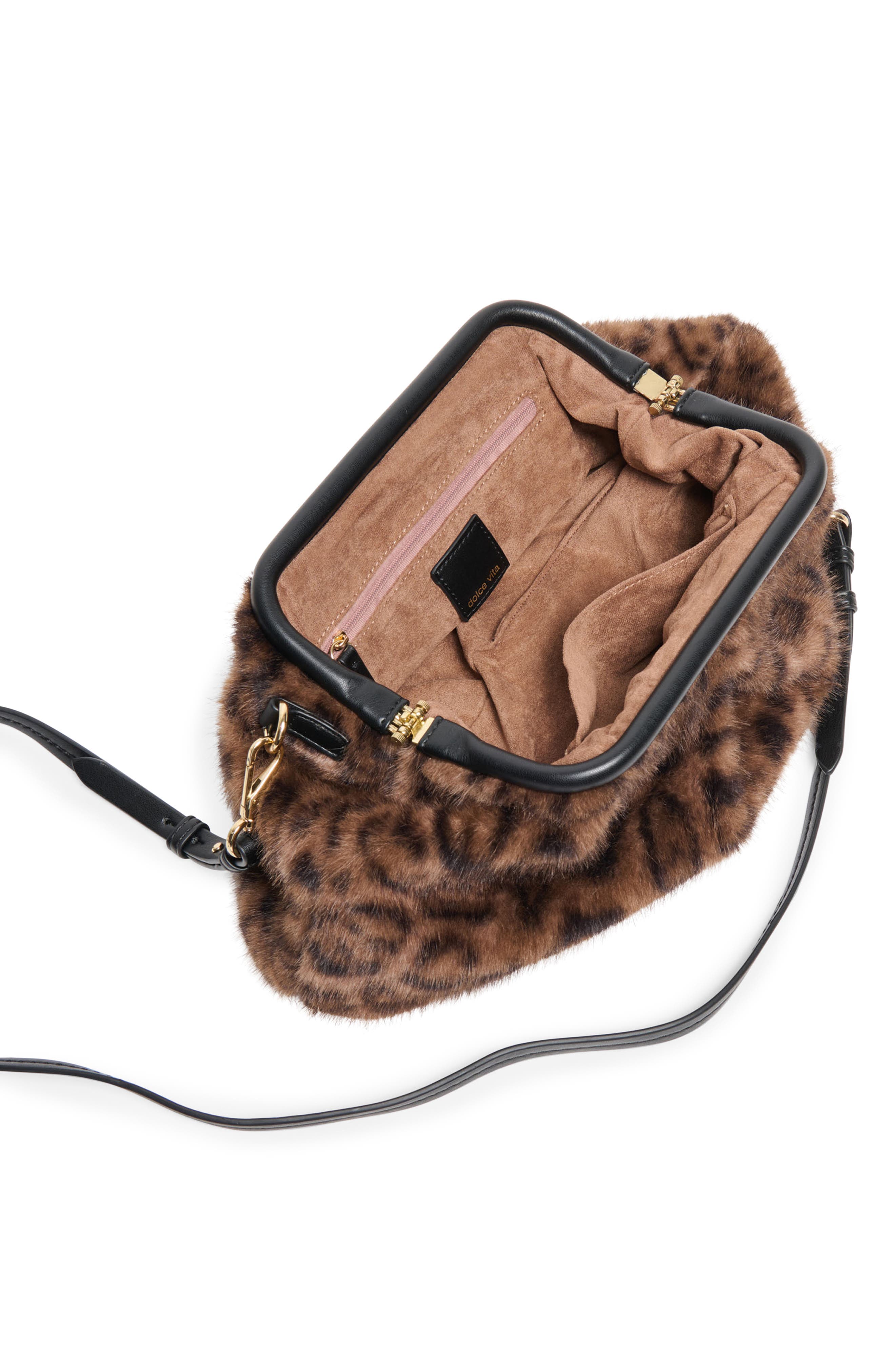 Dolce Vita Ramona Faux Fur Clutch, Alternate, color, Leopard