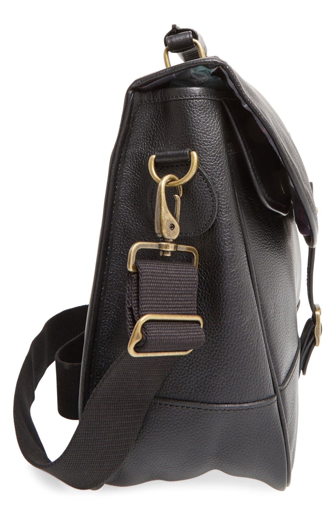 Barbour Leather Briefcase, Alternate, color, 