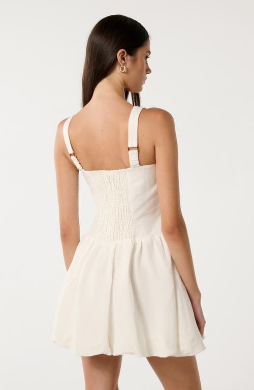 Ever New Heidi Bubble Hem Minidress In Star White