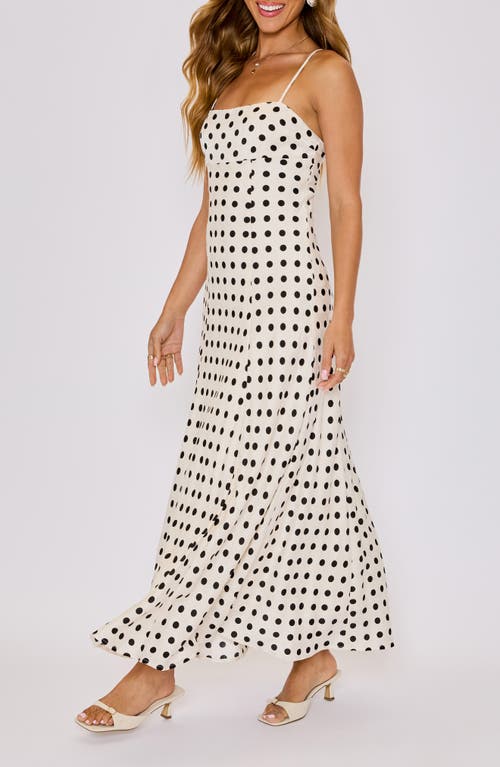 Vici Collection Paulina Polka Dot Maxi Dress In White