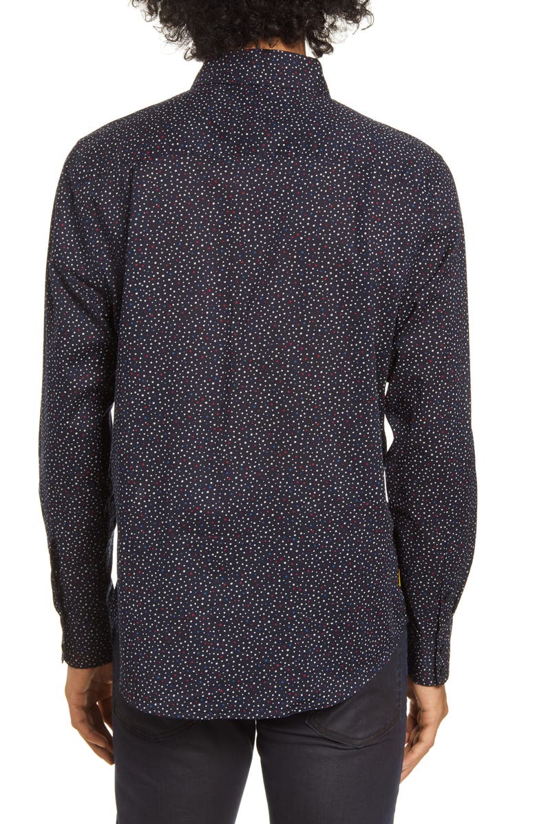 Barking Irons x Bob Dylan Blues Dot Print Button-Up Shirt, Alternate, color,