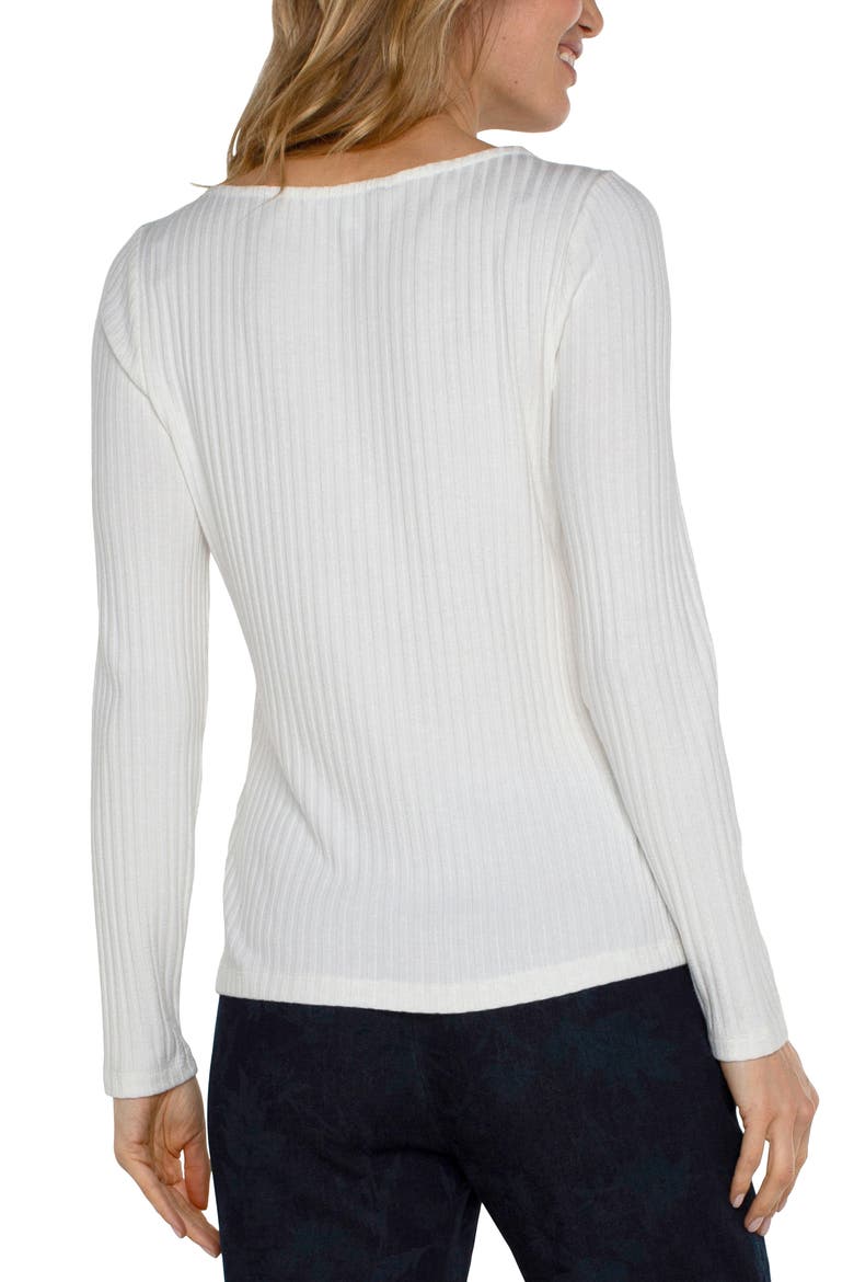 Rib Boat Neck Top, Alternate, color, SNOW