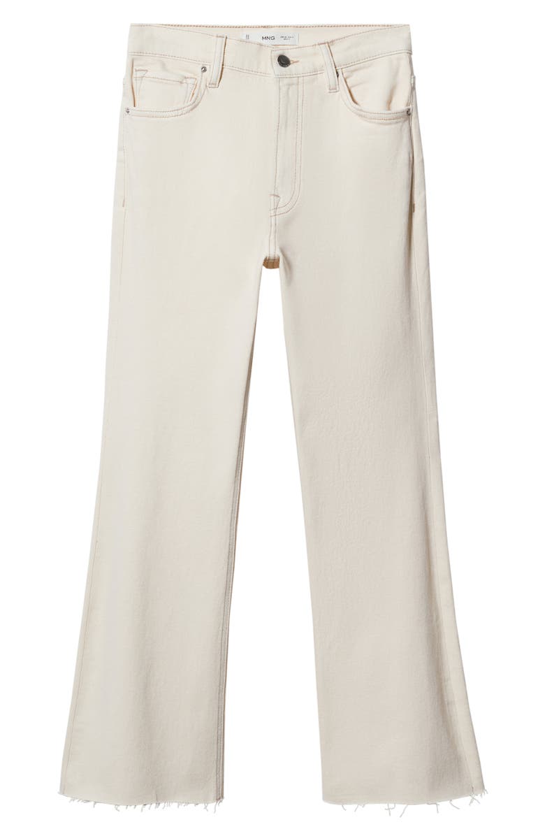 MANGO Crop Flare Jeans, Alternate, color,