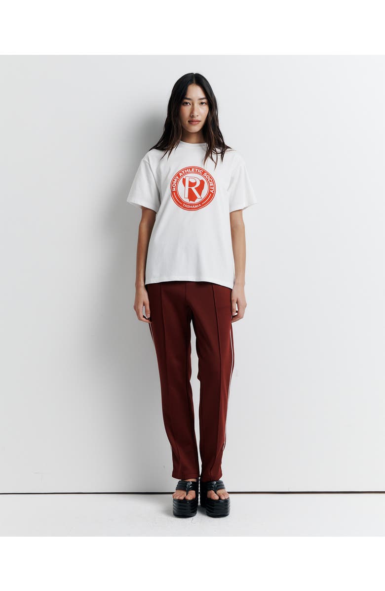 Romy the Brand Romy Athletic Society Heritage Tee, Alternate, color, White + Print
