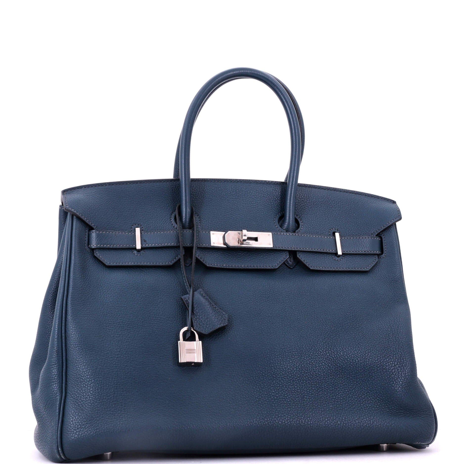 Birkin Handbag Blue Togo with Palladium Hardware 35, Alternate, color, Blue
