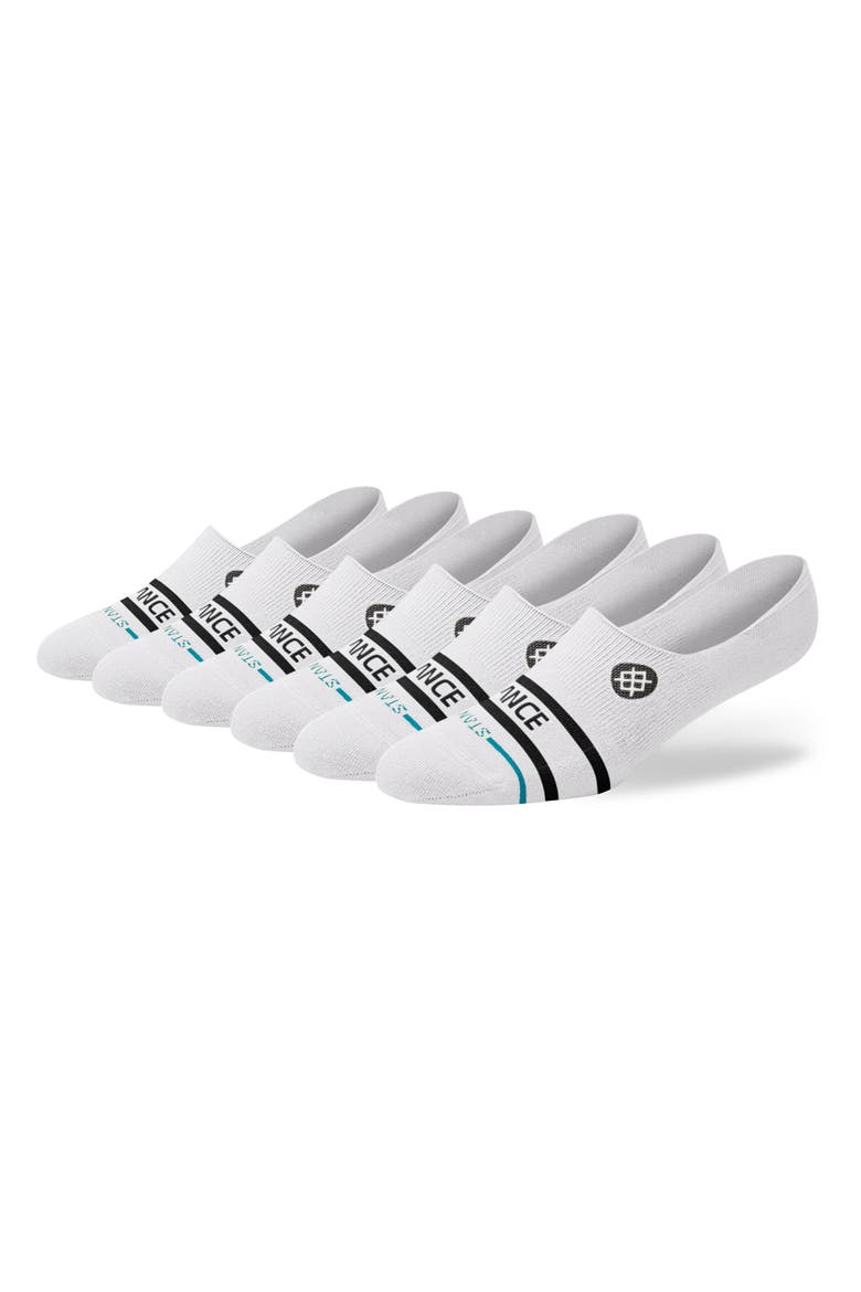 Core 6-Pack Cotton Blend No Show Socks, Alternate, color, WHITE