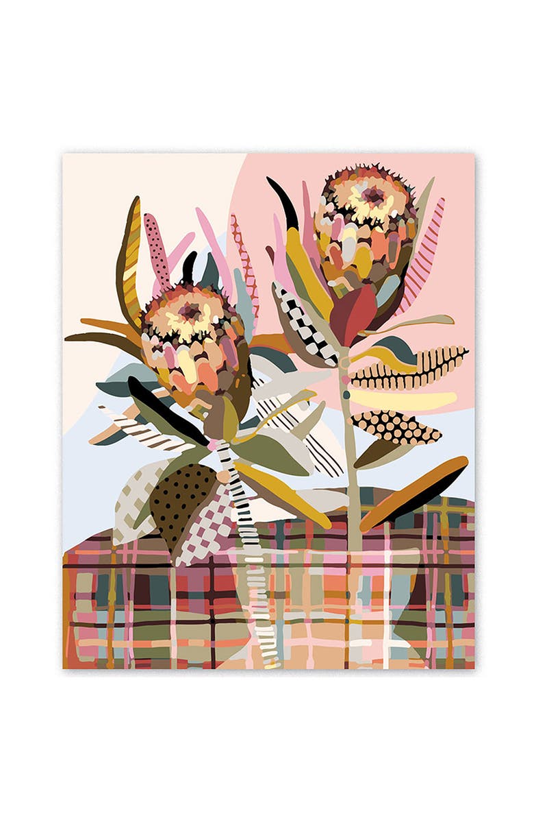 Journey of Something Paint By Numbers, Two Proteas, DIY Painting Craft Kit, Alternate, color, Multicolored