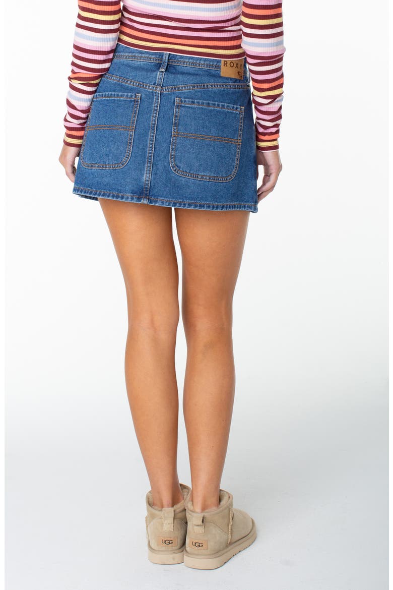 Reel Life Denim MIniskirt, Alternate, color, HIGH SURF